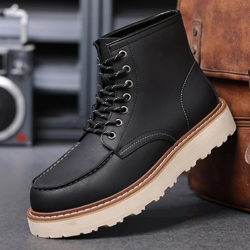 Claremont Leather Moc Toe Boots