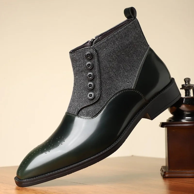 ASHBOURNE BOOTS - MEN’S BRITISH STYLE RETRO DRESS BOOTS