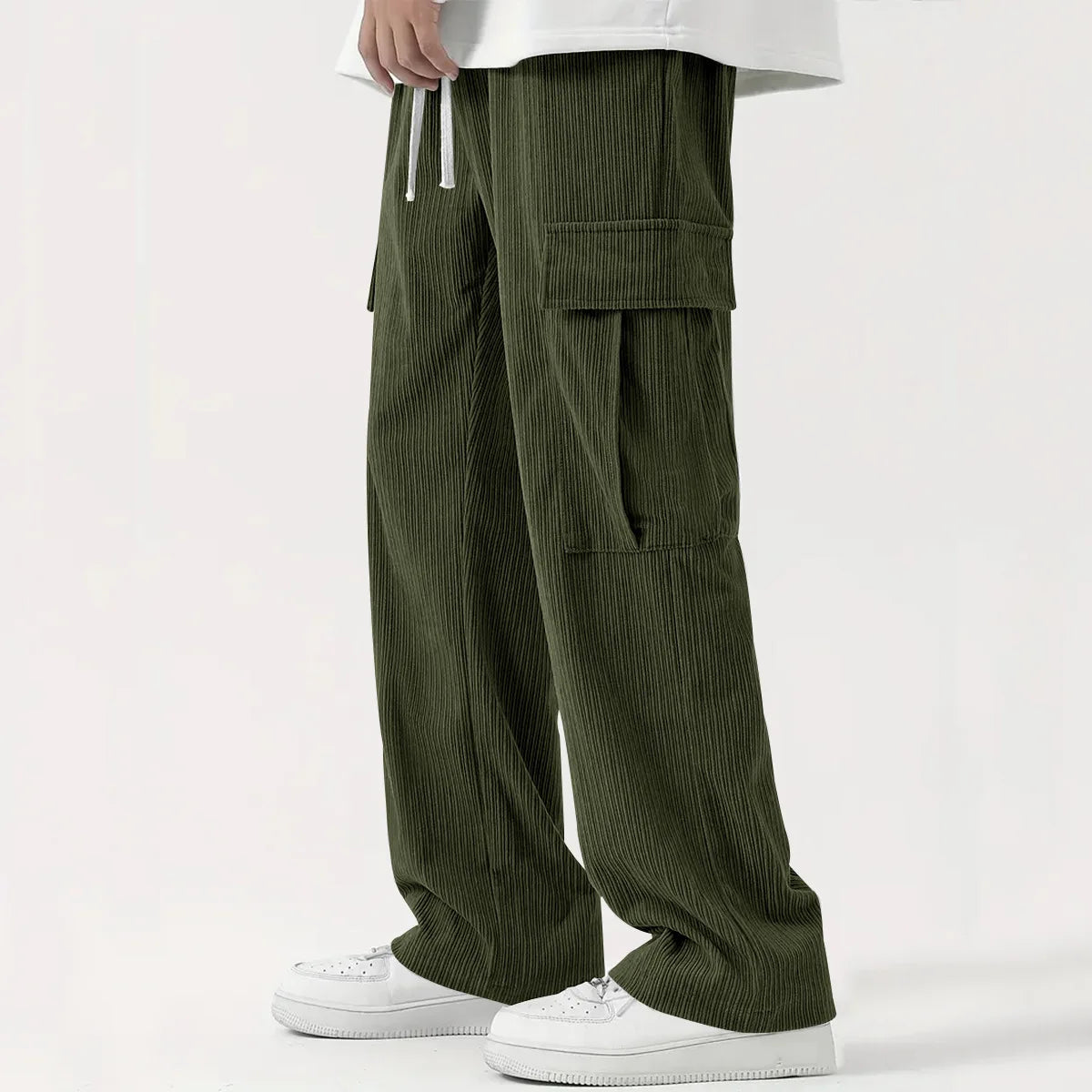 RAVEMONT CORDUROY PANTS - MEN'S RELAXED STRAIGHT-LEG STREETWEAR PANTS