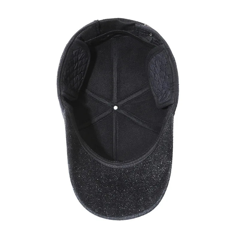 Northwood Quilted Winter Earflap Baseball Cap - Warm Cotton Outdoor Hat
