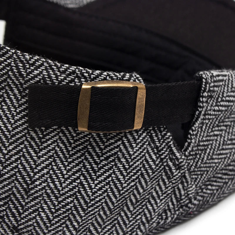 Ashford Heritage Flat Cap - Vintage Herringbone Gatsby Hat