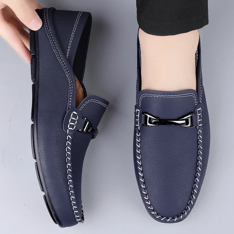 SALVATORE LOAFERS - MEN’S GENUINE LEATHER SLIP-ON SHOES