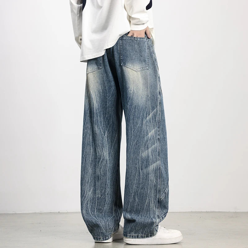 VALMERE RELAXED JEANS - MEN'S WIDE-LEG VINTAGE DENIM PANTS