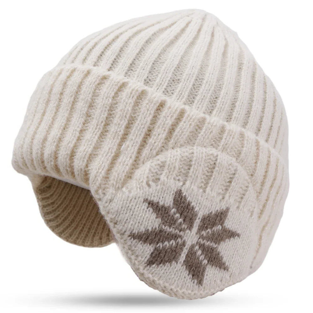 Frosthollow Knit Earmuff Beanie - Winter Hat With Ear Protection