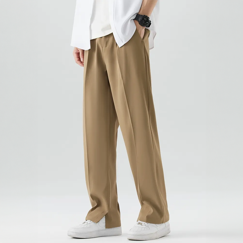 Aventro Relaxed Pants - Men's Contemporary Straight-Leg Slacks, Brown / 2XL Aventro Relaxed Pants - Men's Contemporary Straight-Leg Slacks, Brown / 2XL