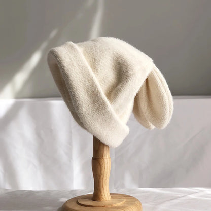 Lunebelle Rabbit-Ear Beanie - Soft Knit Winter Hat