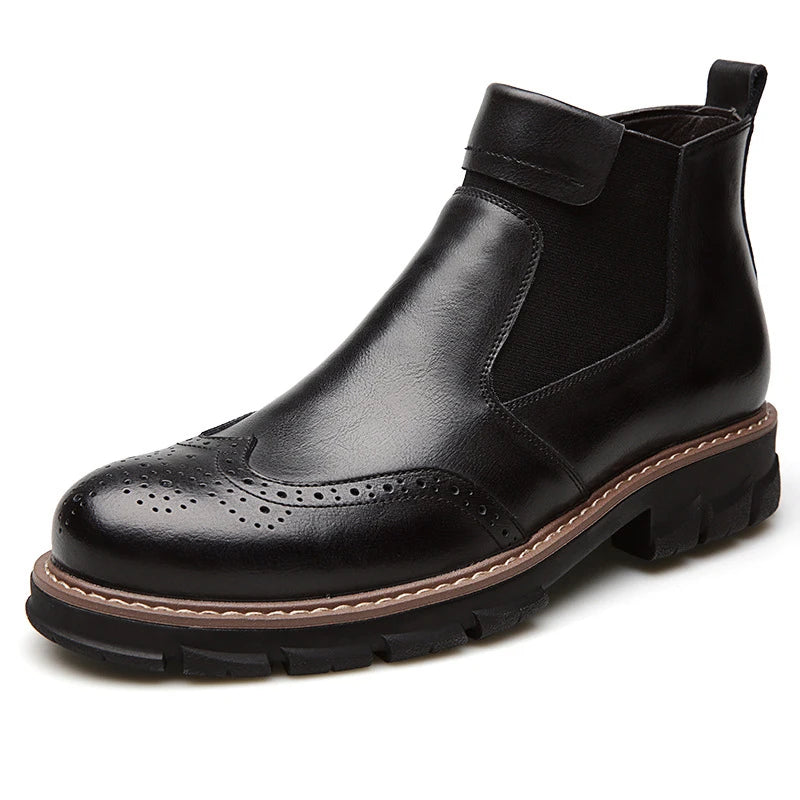 BRAXTON BOOTS - MEN’S HANDMADE GENUINE LEATHER FUR-LINED CHELSEA BOOTS