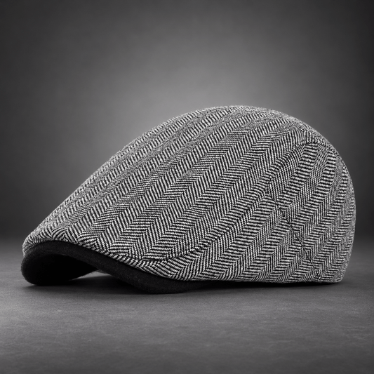 Harrington Herringbone Flat Cap