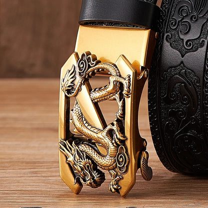 DRAVEN EMBOSSED GENUINE LEATHER BELT