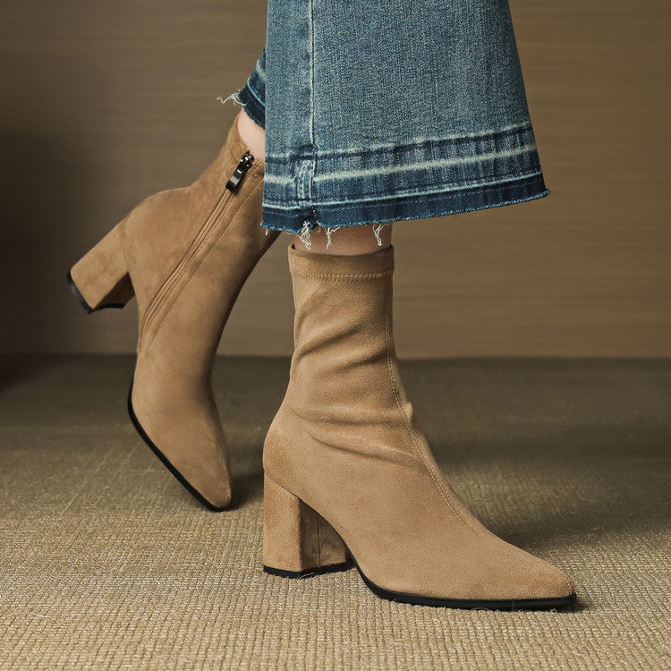 Lunara Genuine Suede Ankle Boots (Women)