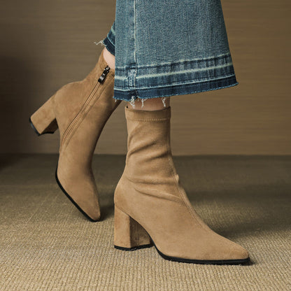 Lunara Genuine Suede Ankle Boots (Women)