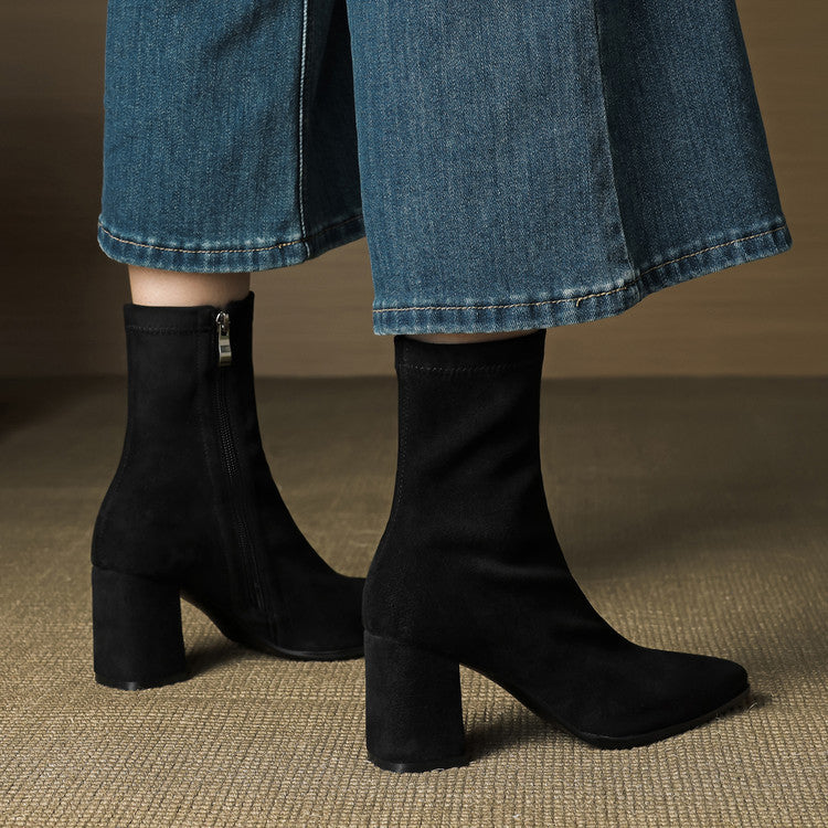 Lunara Genuine Suede Ankle Boots (Women)