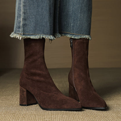 Lunara Genuine Suede Ankle Boots (Women)