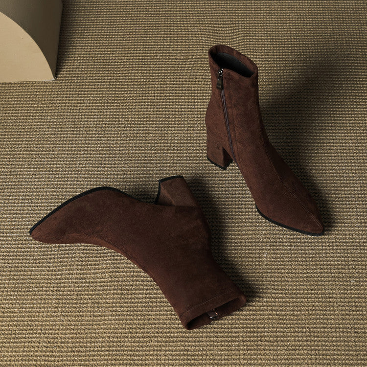 Lunara Genuine Suede Ankle Boots (Women)