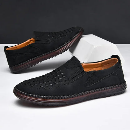 VENTURO LOAFERS - MEN’S BREATHABLE LEATHER SLIP-ON SHOES