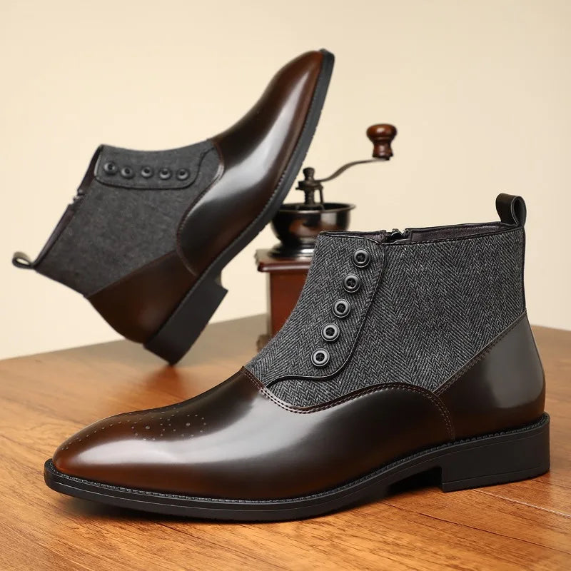 ASHBOURNE BOOTS - MEN’S BRITISH STYLE RETRO DRESS BOOTS