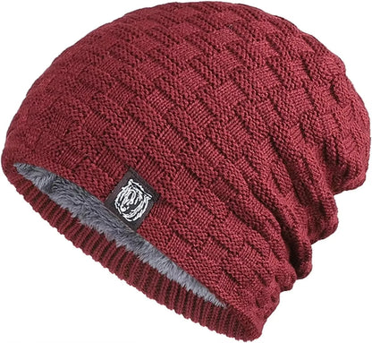 GLACIERWEAVE WINTER BEANIE - PLUSH-LINED COLD WEATHER KNIT HAT