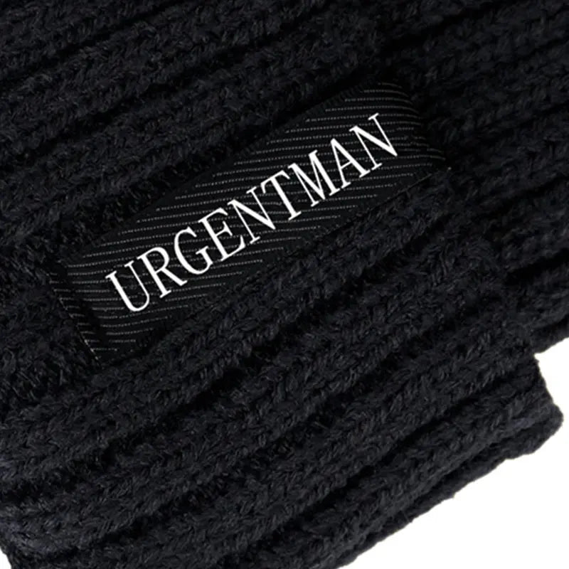 Urgentman Nordpeak Knit Beanie - Plush Lined Winter Hat