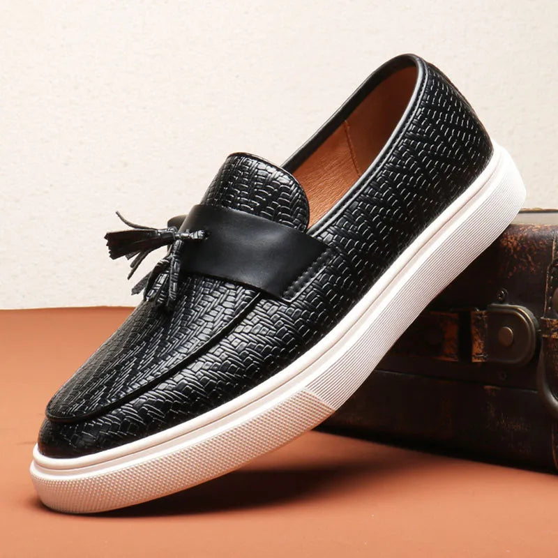 TAVERO LOAFERS - MEN’S GENUINE LEATHER TASSEL SLIP-ON SHOES