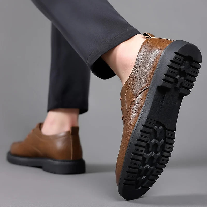 ARVINGTON SHOES - MEN’S GENUINE LEATHER DERBY BUSINESS SHOES