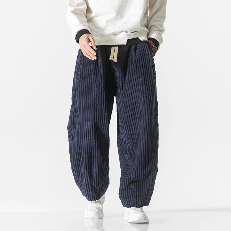 ARVION CORDUROY HAREM PANTS - MEN’S RELAXED STREETWEAR JOGGERS