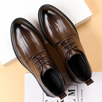 CORVELL SHOES - MEN’S LEATHER LACE-UP BRITISH BUSINESS DRESS SHOES