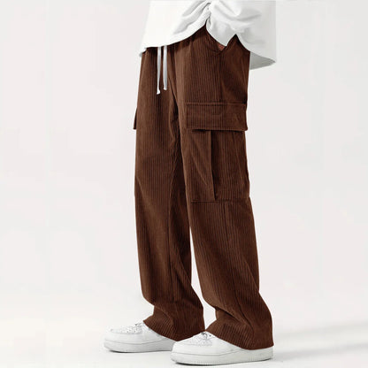 RAVEMONT CORDUROY PANTS - MEN'S RELAXED STRAIGHT-LEG STREETWEAR PANTS
