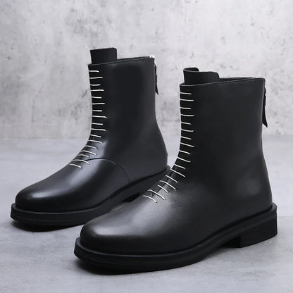 LORVET BOOTS - MEN’S MODERN LEATHER ZIP-UP CHELSEA BOOTS