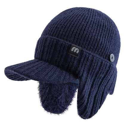 Nordcrest Earflap Knit Beanie - Winter Plush-Lined Hat