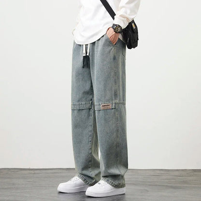 ARLON WIDE JEANS - MEN'S RELAXED DRAWSTRING DENIM PANTS