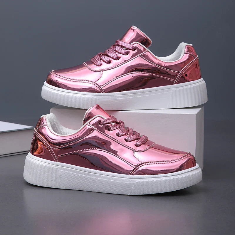 Aurex Metallic Street Style Sneakers (Women)