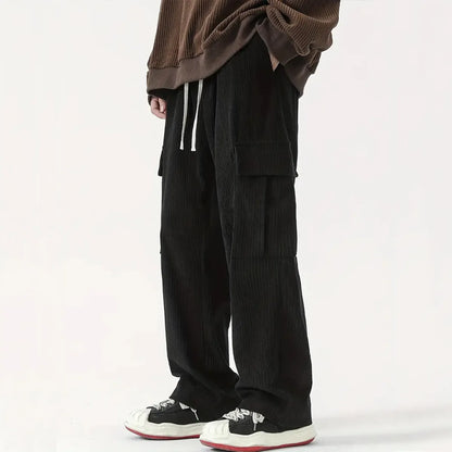 RAVEMONT CORDUROY PANTS - MEN'S RELAXED STRAIGHT-LEG STREETWEAR PANTS