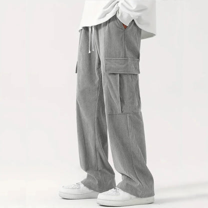 RAVEMONT CORDUROY PANTS - MEN'S RELAXED STRAIGHT-LEG STREETWEAR PANTS