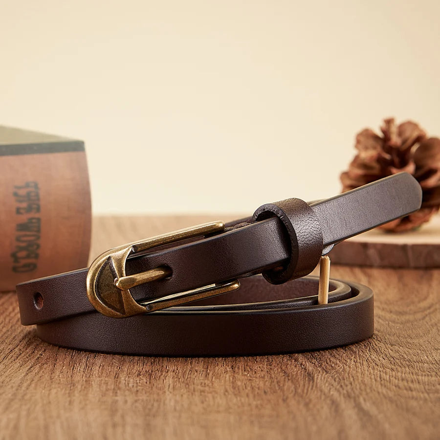 MIRELLE SLIM LEATHER BELT