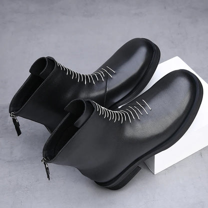 LORVET BOOTS - MEN’S MODERN LEATHER ZIP-UP CHELSEA BOOTS