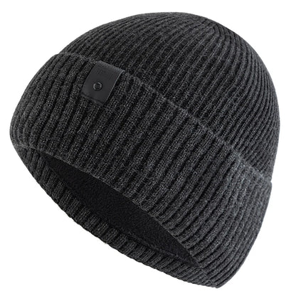 Ridgefold Ribbed Fleece Beanie - Winter Knit Hat