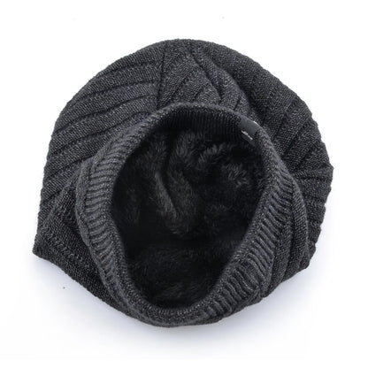 FROSTRIDGE STRIPE BEANIE - DOUBLE-LAYER WINTER HAT