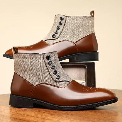 ASHBOURNE BOOTS - MEN’S BRITISH STYLE RETRO DRESS BOOTS