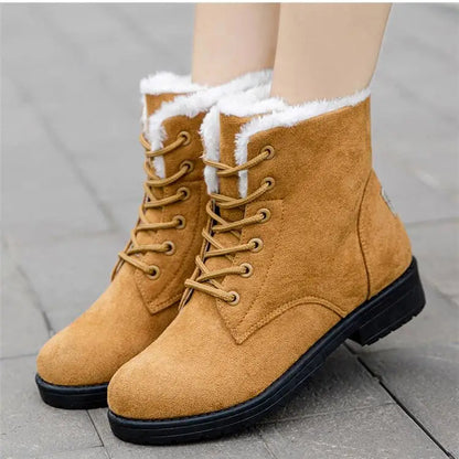 Frostellia Cozy Lace-Up Snow Boots