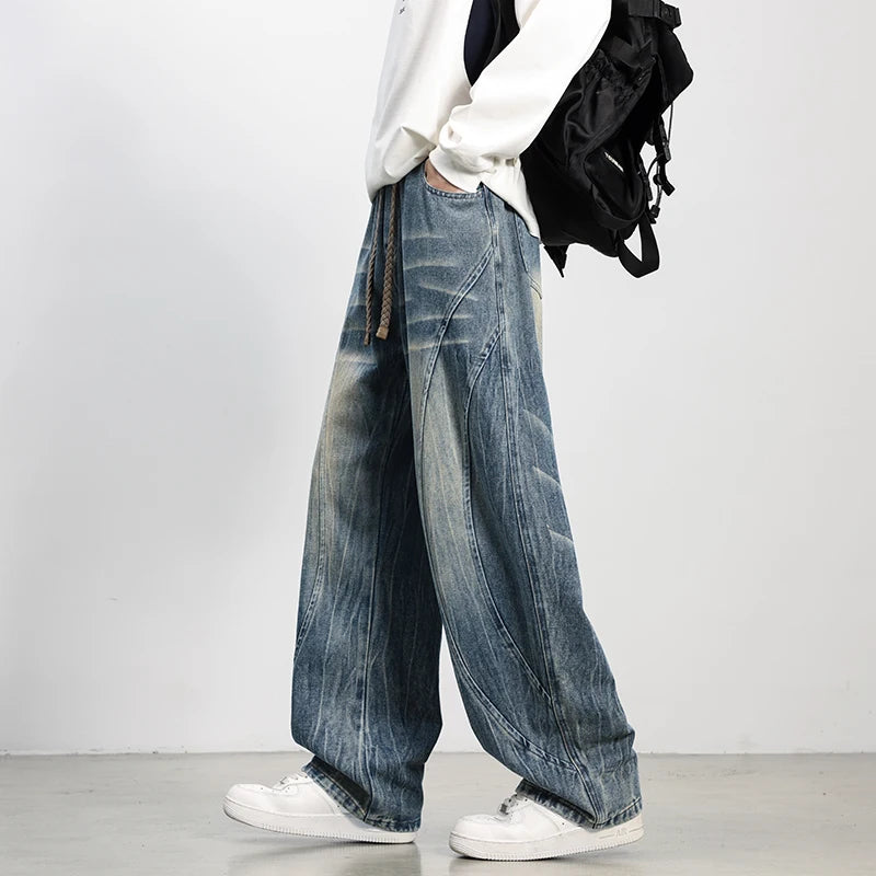 VALMERE RELAXED JEANS - MEN'S WIDE-LEG VINTAGE DENIM PANTS