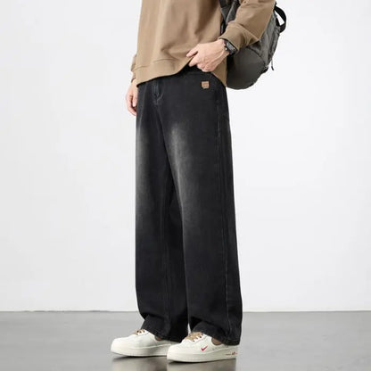 KAVEN STRAIGHT JEANS - MEN'S VINTAGE WIDE-LEG DENIM JEANS