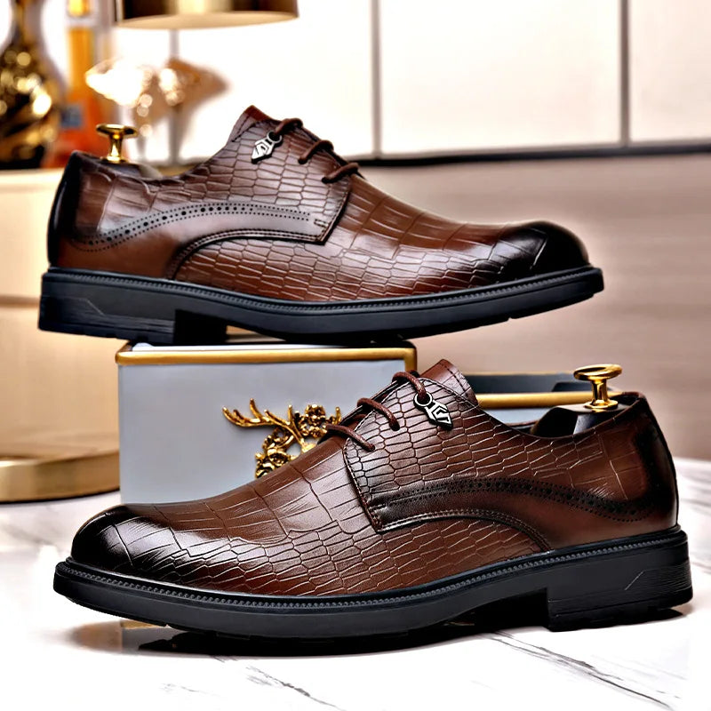 MALVERN SHOES - MEN’S GENUINE LEATHER FORMAL DRESS SHOES