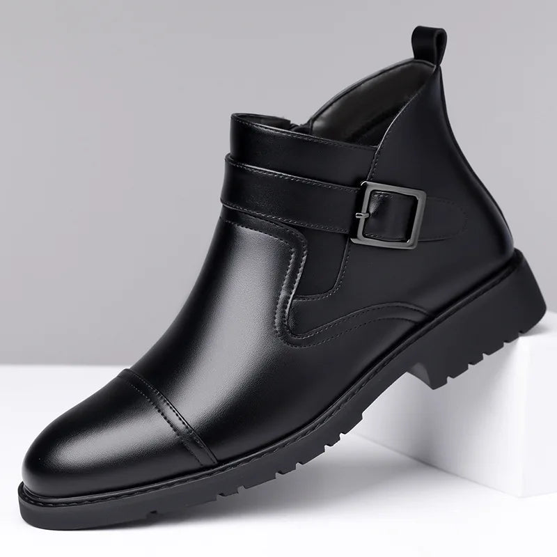 FERRANO BOOTS - MEN’S GENUINE LEATHER BUCKLE BOOTS
