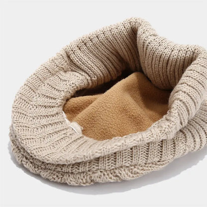 Crestwyn Knit Flat Cap - Cotton Winter Newsboy Hat