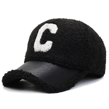 Camden Teddy Fleece Baseball Cap - Winter Warm Cotton Hat