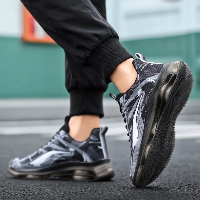 Airsurge Sneakers - Men's Breathable Lace-Up Air Cushion Sneakers