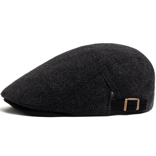 Ashford Heritage Flat Cap - Vintage Herringbone Gatsby Hat