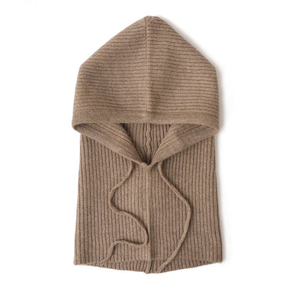 Woolveil Hooded Balaclava Hat - Women's Soft Wool Winter Neck & Face Cover