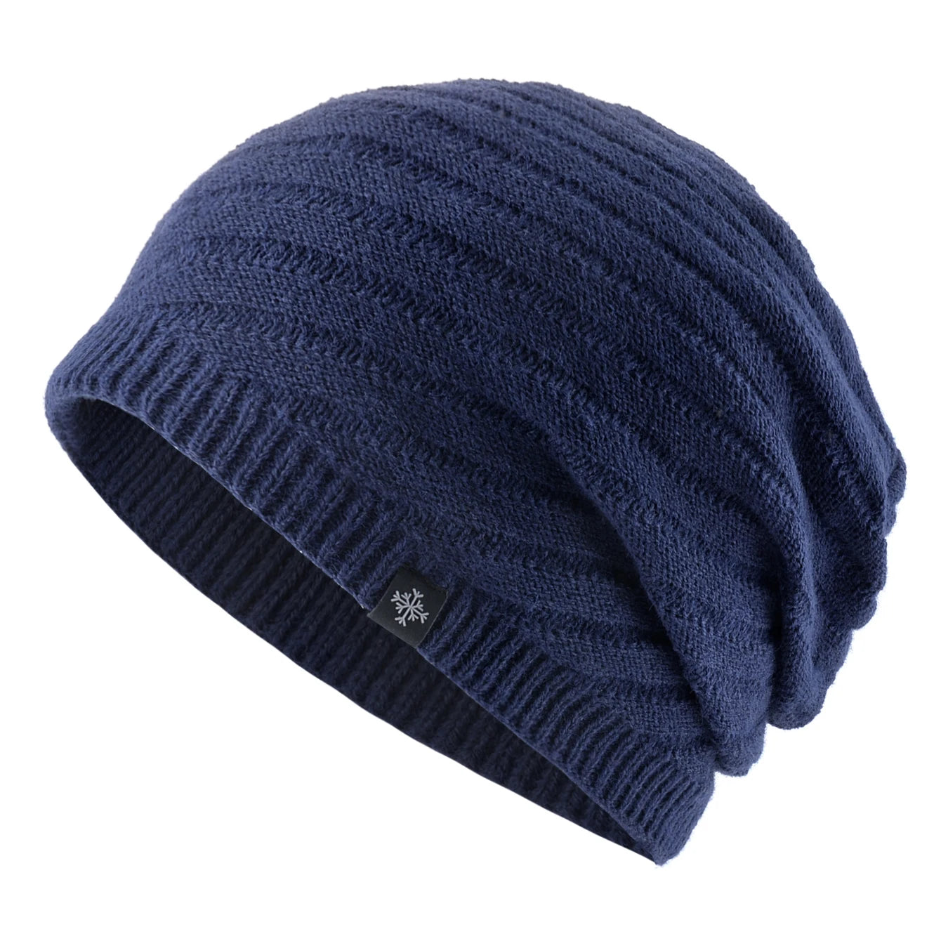 FROSTRIDGE STRIPE BEANIE - DOUBLE-LAYER WINTER HAT