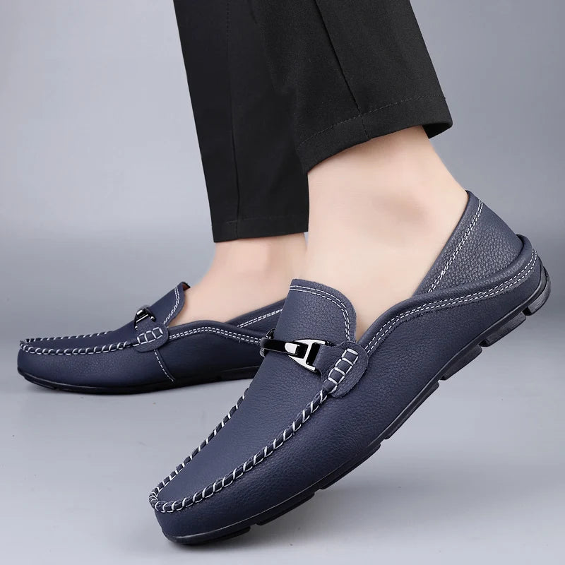SALVATORE LOAFERS - MEN’S GENUINE LEATHER SLIP-ON SHOES